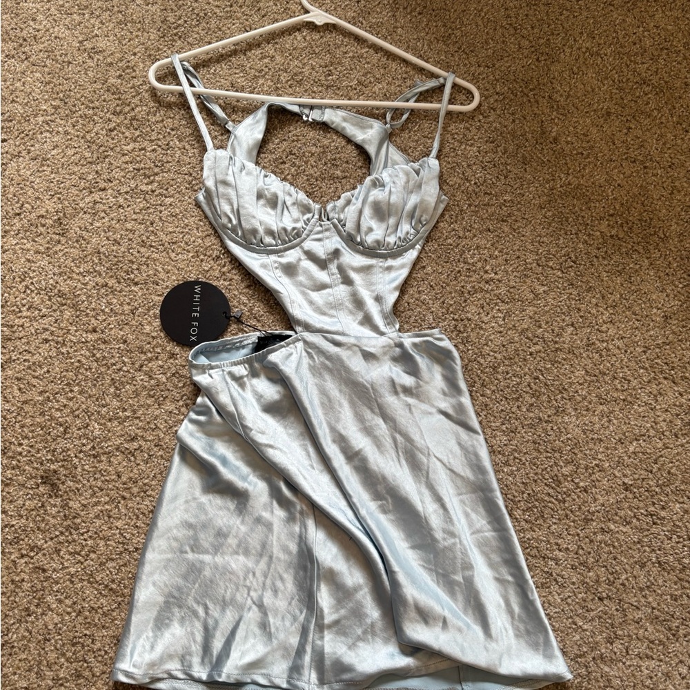 Light Blue Satin Dress